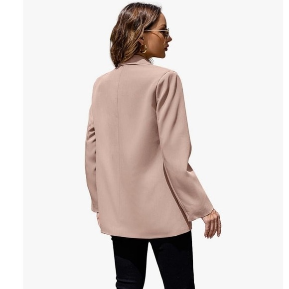 Valpweet Women's Oversized Blazer Size L Casual Button Front Jacket Business - Picture 2 of 9